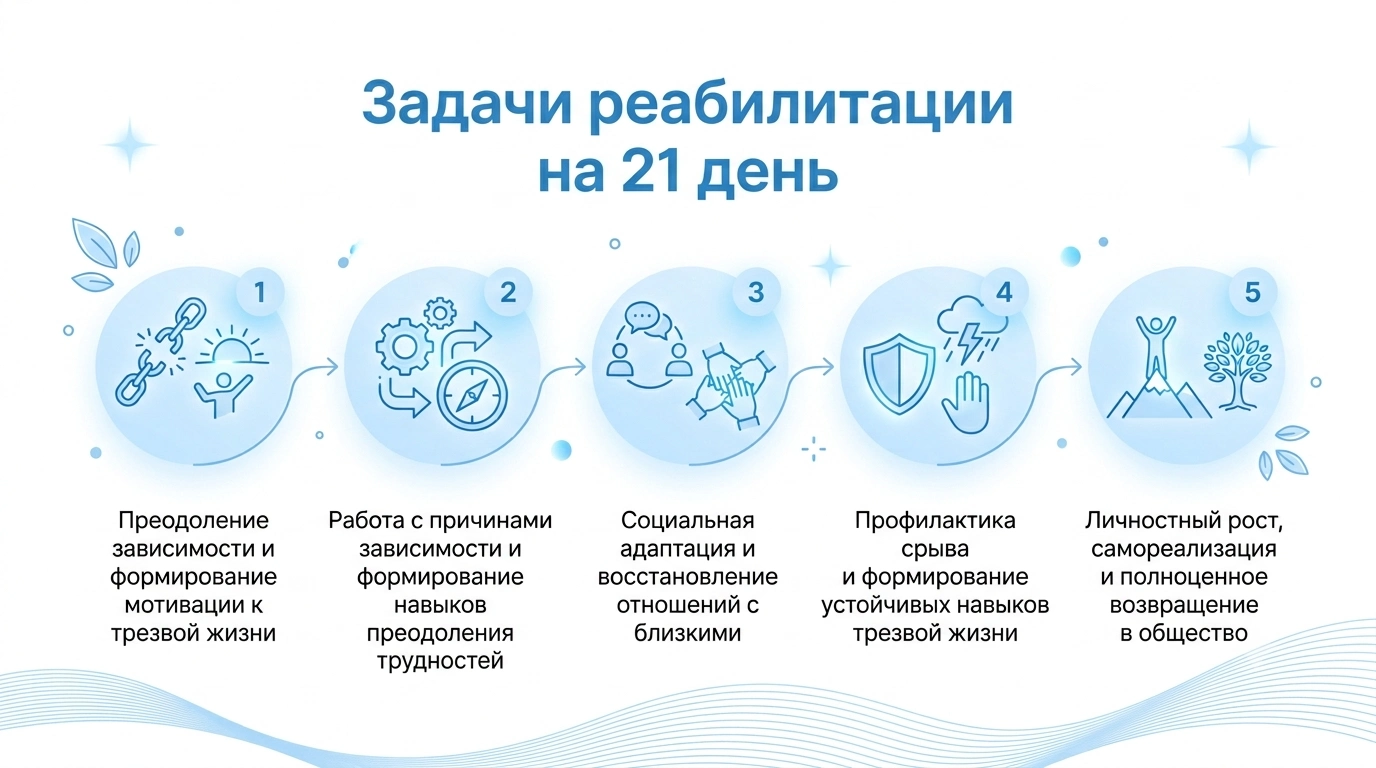 Задачи программы реабилитации 21 день